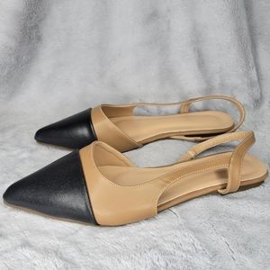 Slingback Flats, Size 41 10